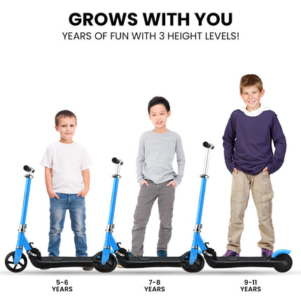 ROVO KIDS Electric Scooter Lithium Ride-On Foldable E-Scooter 125W Rechargeable, Blue.