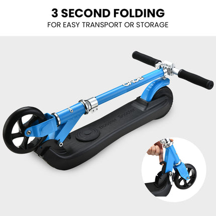 ROVO KIDS Electric Scooter Lithium Ride-On Foldable E-Scooter 125W Rechargeable, Blue.