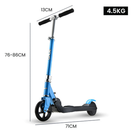 ROVO KIDS Electric Scooter Lithium Ride-On Foldable E-Scooter 125W Rechargeable, Blue.