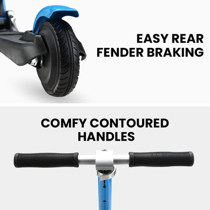 ROVO KIDS Electric Scooter Lithium Ride-On Foldable E-Scooter 125W Rechargeable, Blue.
