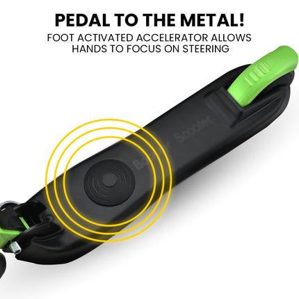 ROVO KIDS Electric Scooter Lithium Ride-On Foldable E-Scooter 125W Rechargeable, Green.