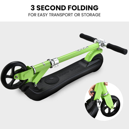 ROVO KIDS Electric Scooter Lithium Ride-On Foldable E-Scooter 125W Rechargeable, Green.