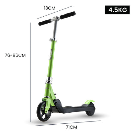 ROVO KIDS Electric Scooter Lithium Ride-On Foldable E-Scooter 125W Rechargeable, Green.
