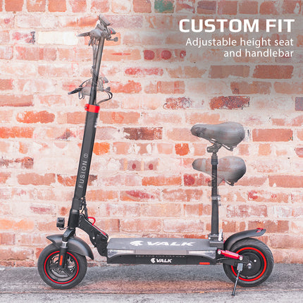 VALK Fusion 5 Electric Scooter, 500W, AU Compliant, 48V 13Ah Lithium, 50km Range, 40km/h, Quad Shocks, 10 inch Tyres.