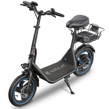 VALK Electric Scooter with Seat, 30km Range, AU Compliant, Disc brakes, 14" Tyres, for Adults, Teens, Commuter.