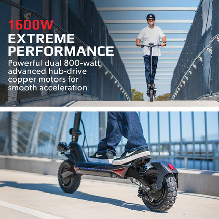 VALK Fusion 5 Electric Scooter, 500W, AU Compliant, 48V 13Ah Lithium, 50km Range, 40km/h, Quad Shocks, 10 inch Tyres.