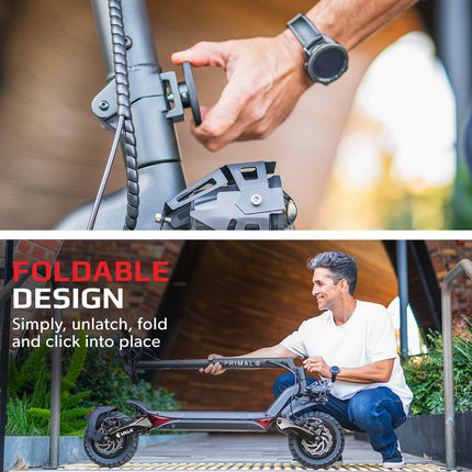 VALK Fusion 5 Electric Scooter, 500W, AU Compliant, 48V 13Ah Lithium, 50km Range, 40km/h, Quad Shocks, 10 inch Tyres.
