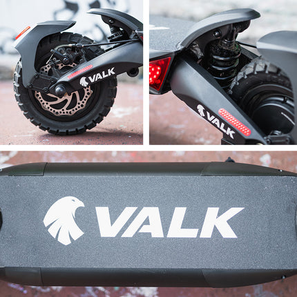 VALK Fusion 5 Electric Scooter, 500W, AU Compliant, 48V 13Ah Lithium, 50km Range, 40km/h, Quad Shocks, 10 inch Tyres.