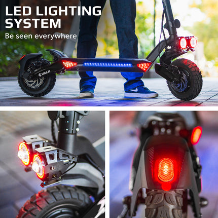 VALK Fusion 5 Electric Scooter, 500W, AU Compliant, 48V 13Ah Lithium, 50km Range, 40km/h, Quad Shocks, 10 inch Tyres.
