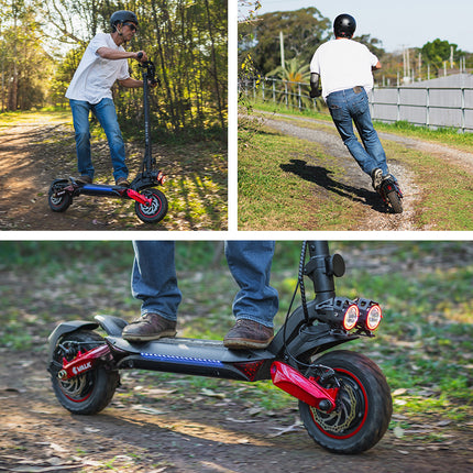 VALK Fusion 5 Electric Scooter, 500W, AU Compliant, 48V 13Ah Lithium, 50km Range, 40km/h, Quad Shocks, 10 inch Tyres.