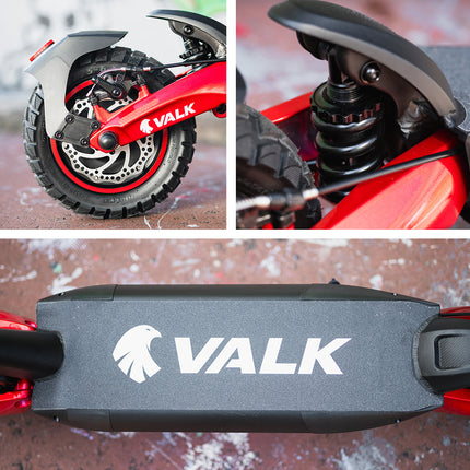 VALK Fusion 5 Electric Scooter, 500W, AU Compliant, 48V 13Ah Lithium, 50km Range, 40km/h, Quad Shocks, 10 inch Tyres.
