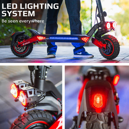 VALK Fusion 5 Electric Scooter, 500W, AU Compliant, 48V 13Ah Lithium, 50km Range, 40km/h, Quad Shocks, 10 inch Tyres.