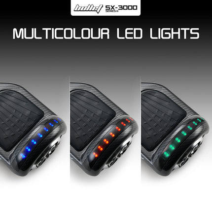 BULLET Gen III Hoverboard Scooter, Dual Copper Motors, UL Certified, AU Compliant, 6.5" Wheels, Superior Self Balancing System, LED Lights, Carbon Fiber style.