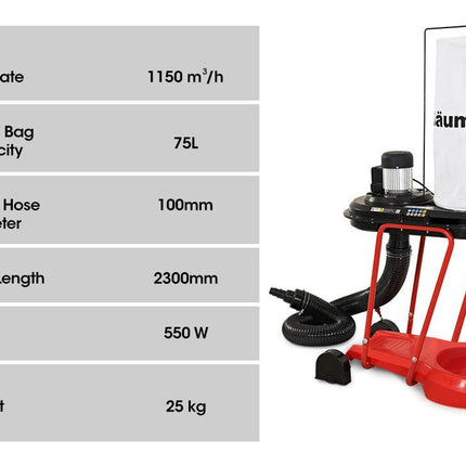 Baumr-AG Dust Collector Extraction Cyclone Woodworking Portable Catcher Workshop.