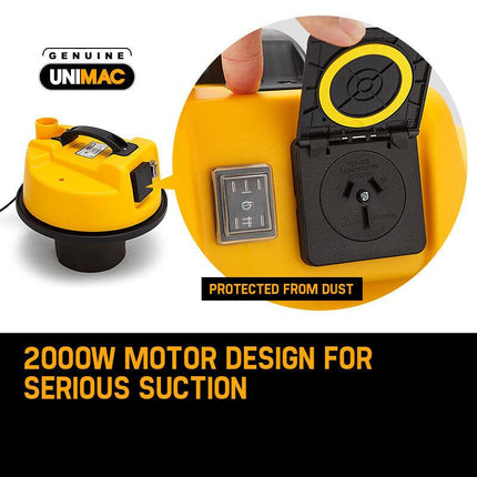 UNIMAC 30L Wet and Dry Vacuum Cleaner Blower Bagless 2000W Drywall Vac.