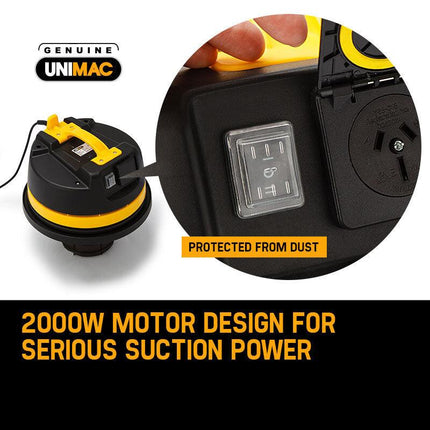 UNIMAC 60L Wet and Dry Vacuum Cleaner Bagless Industrial Grade Drywall Vac.