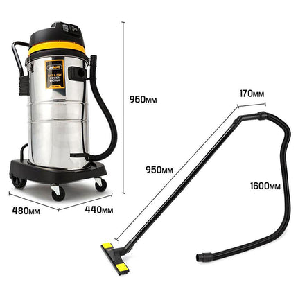 UNIMAC 60L Wet and Dry Vacuum Cleaner Bagless Industrial Grade Drywall Vac.