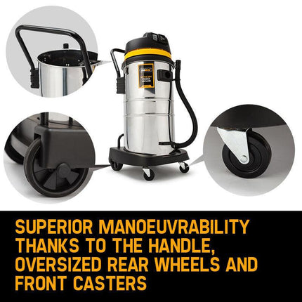 UNIMAC 60L Wet and Dry Vacuum Cleaner Bagless Industrial Grade Drywall Vac.