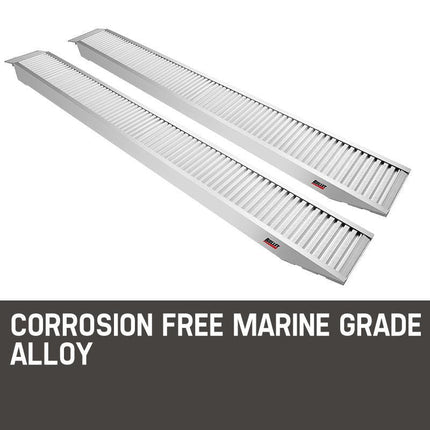 BULLET Pair of 2.5m Aluminium Loading Ramps, 2800kg capacity.
