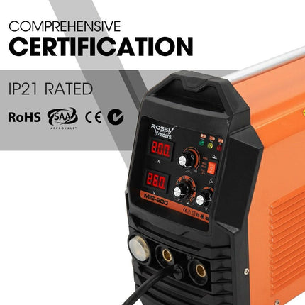 ROSSI 200A MIG/MAG/MMA/ARC/TIG Multi-Purpose Welder MIG-200, Flux/Solid Wire/CO2 Or Argon Gas.