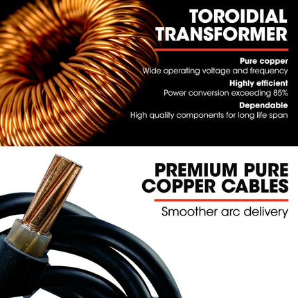 ROSSI 200A MIG/MAG/MMA/ARC/TIG Multi-Purpose Welder MIG-200, Flux/Solid Wire/CO2 Or Argon Gas.