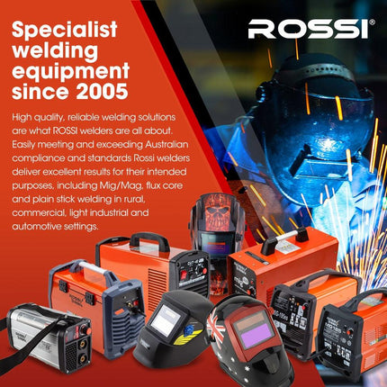 ROSSI 200A MIG/MAG/MMA/ARC/TIG Multi-Purpose Welder MIG-200, Flux/Solid Wire/CO2 Or Argon Gas.