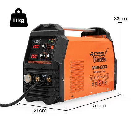 ROSSI 200A MIG/MAG/MMA/ARC/TIG Multi-Purpose Welder MIG-200, Flux/Solid Wire/CO2 Or Argon Gas.