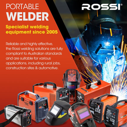 ROSSI 200 Amp Portable Inverter Arc Stick Welder, MMA DC Gas Inverter Welding Machine, 15A Plug.