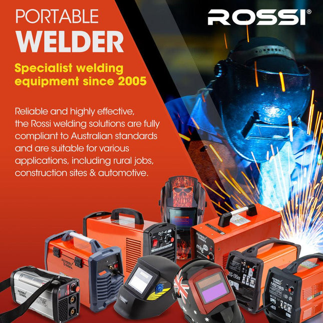 ROSSI 200 Amp Portable Inverter Arc Stick Welder, MMA DC Gas Inverter Welding Machine, 15A Plug.