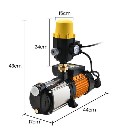 Protege Multi-stage Water Hi-pressure Pump with Auto-controller Home Garden Irrigation 4-Stage Electric.