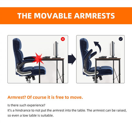 Velvet Home Ergonomic Swivel Adjustable Tilt Angle and Flip-up Arms Office Chair.