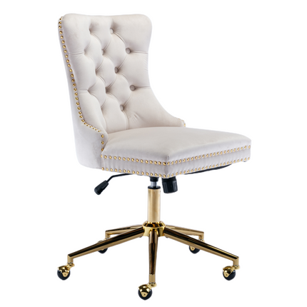 Velvet Home Office Chair- Beige.