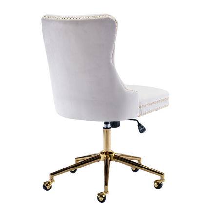 Velvet Home Office Chair- Beige.