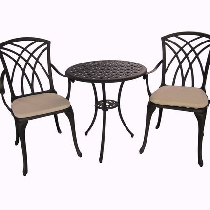 MAURITIUS CAST ALUMINIUM 3 PCS SETTING.
