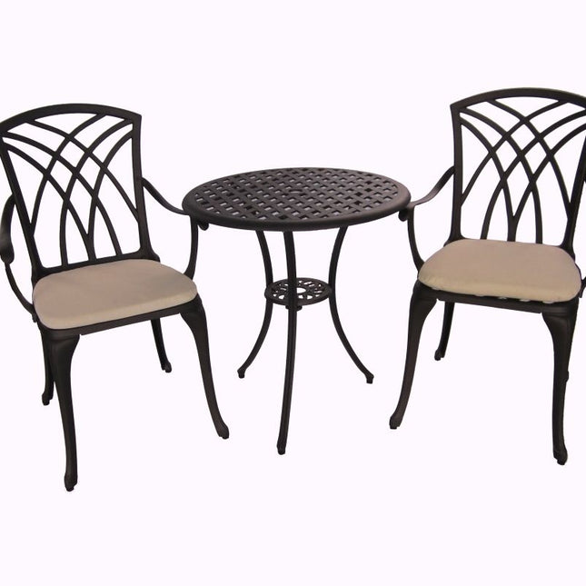 MAURITIUS CAST ALUMINIUM 3 PCS SETTING.