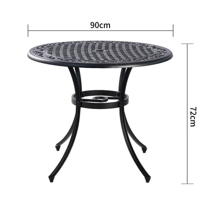 Marco Aluminium 90cm table.