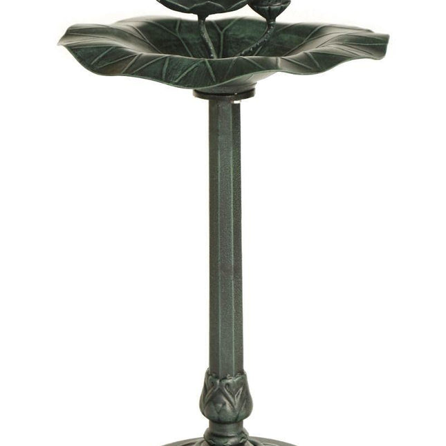 Lotus bird bath Dark Green.
