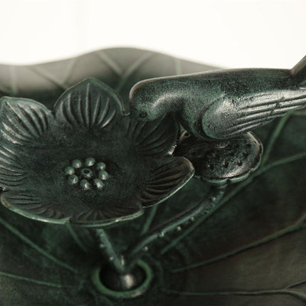 Lotus bird bath Dark Green.