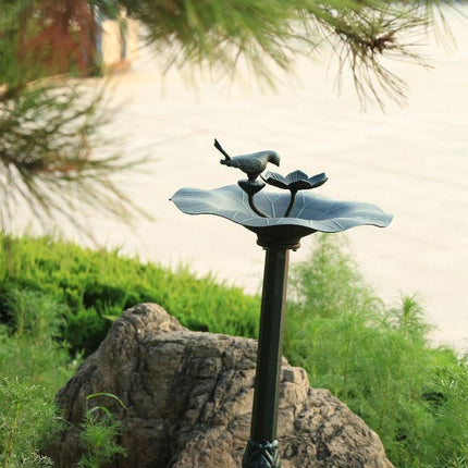 Lotus bird bath Dark Green.