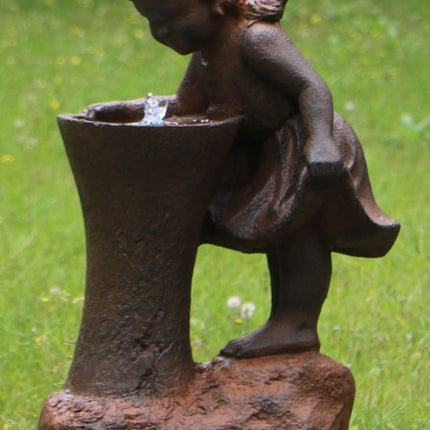 Girl at Water Fountain.