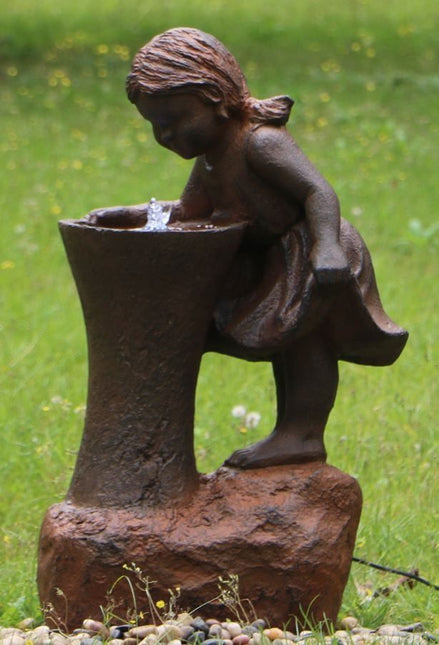 Girl at Water Fountain.