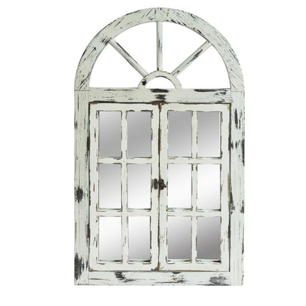 Rustic White Scarlett Window Mirror.