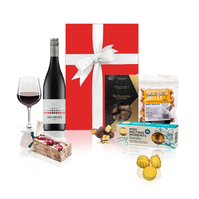 Red Wine & Gourmet Sweets Hamper.