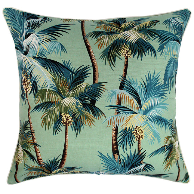 Cushion Cover-With Piping-Palm Trees Lagoon-60cm x 60cm.