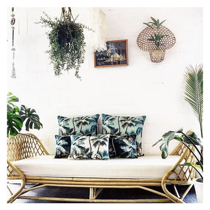 Cushion Cover-With Piping-Palm Trees Lagoon-60cm x 60cm.
