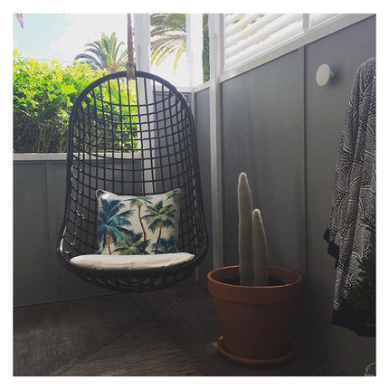 Cushion Cover-With Piping-Palm Trees Natural-45cm x 45cm.