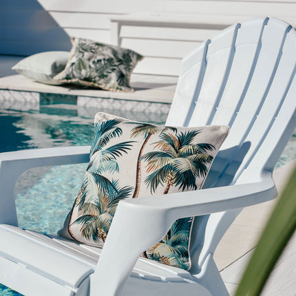 Cushion Cover-With Piping-Palm Trees Natural-45cm x 45cm.