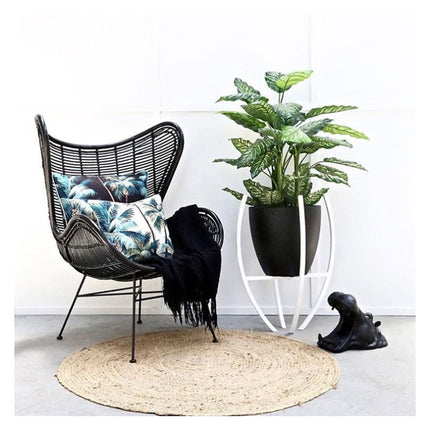 Cushion Cover-With Piping-Palm Trees Natural-45cm x 45cm.