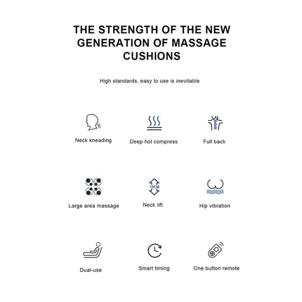 Massager Cushion - Chair Seat Kneading Shiatsu Heat Massage Portable Car.
