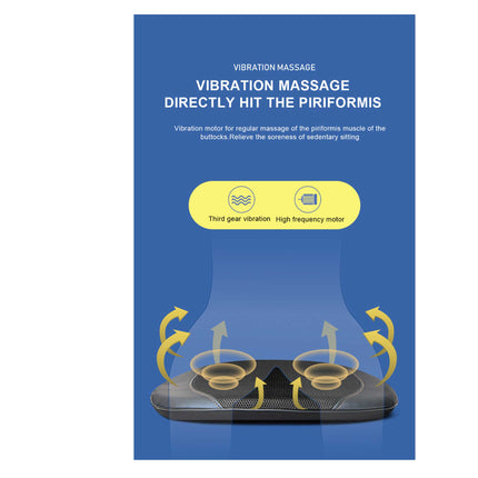Massager Cushion - Chair Seat Kneading Shiatsu Heat Massage Portable Car.